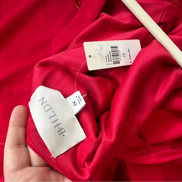 NWT New BHLDN Blake Square Neck Stretch Crepe Maxi Dress Anthropologie Red - Picture 8 of 9